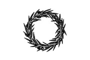 Floral Wreath Circle SVG Bundle, an Illustration by Creativeshirt (Thumbnail 5 of 51)