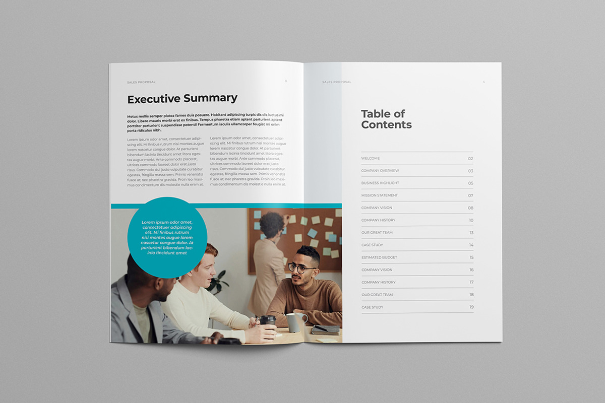 Sales Proposal Template | Word, a Brochure Template by HiveArts (Photo 2 of 9)