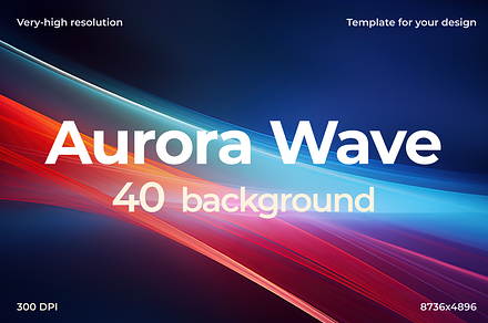 Aurora Wave Background Set, a Background Graphic by Digital Blood