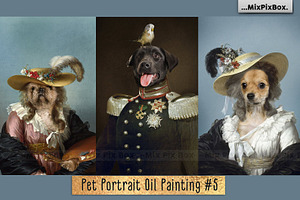 Pet Portrait Oil Background v.5