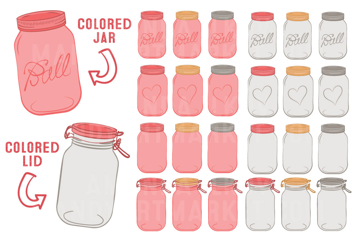 Coral Jar Vectors & Clipart, an Illustration by Amanda Ilkov (Photo 2 of 4)