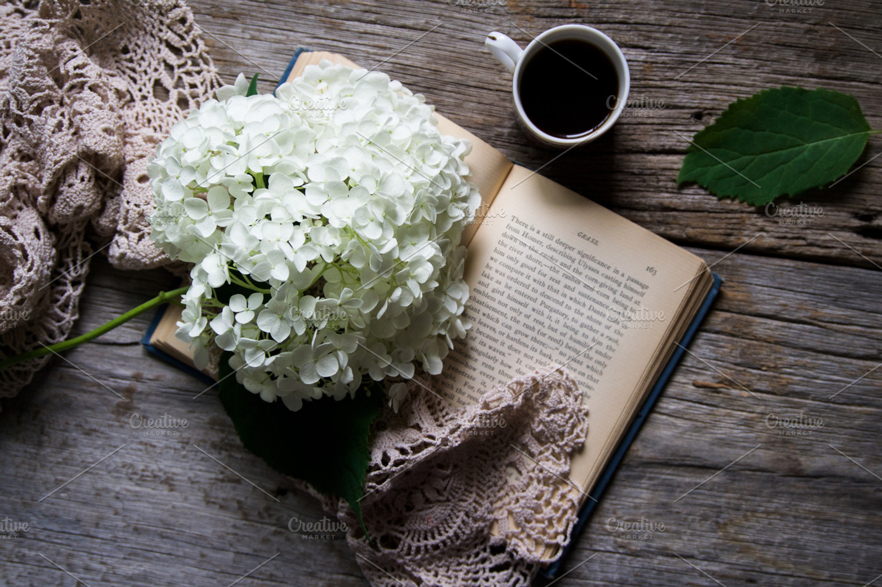 Rustic Book, Flower, Coffee, a Photo by Britt Leah