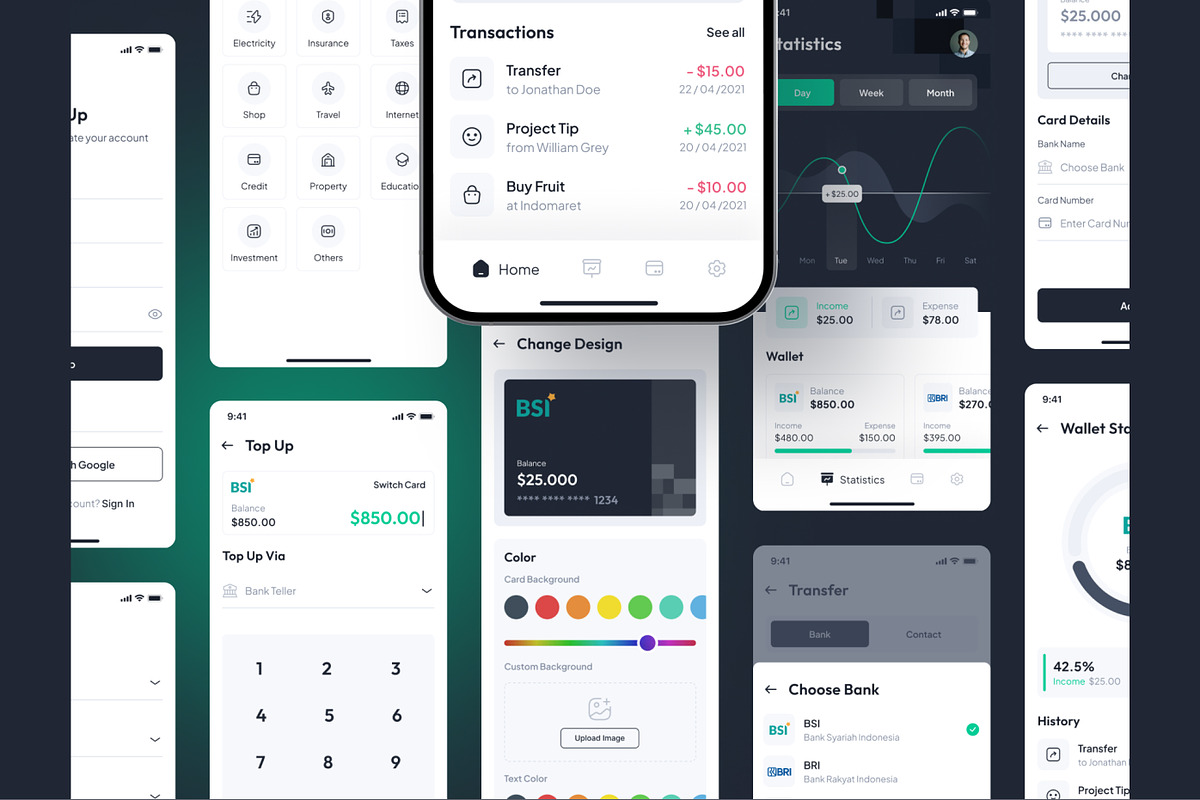 Walleto - Digital Wallet App UI Kit, an App Template by CreativeUI (Photo 6 of 6)