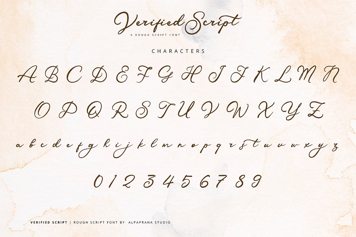 Verified Script - Rough Script Font, a Script Font by Alpaprana (Photo 14 of 16)