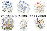 Watercolor Wildflower Clipart, an Illustration by OK Design (Thumbnail 2 of 6)
