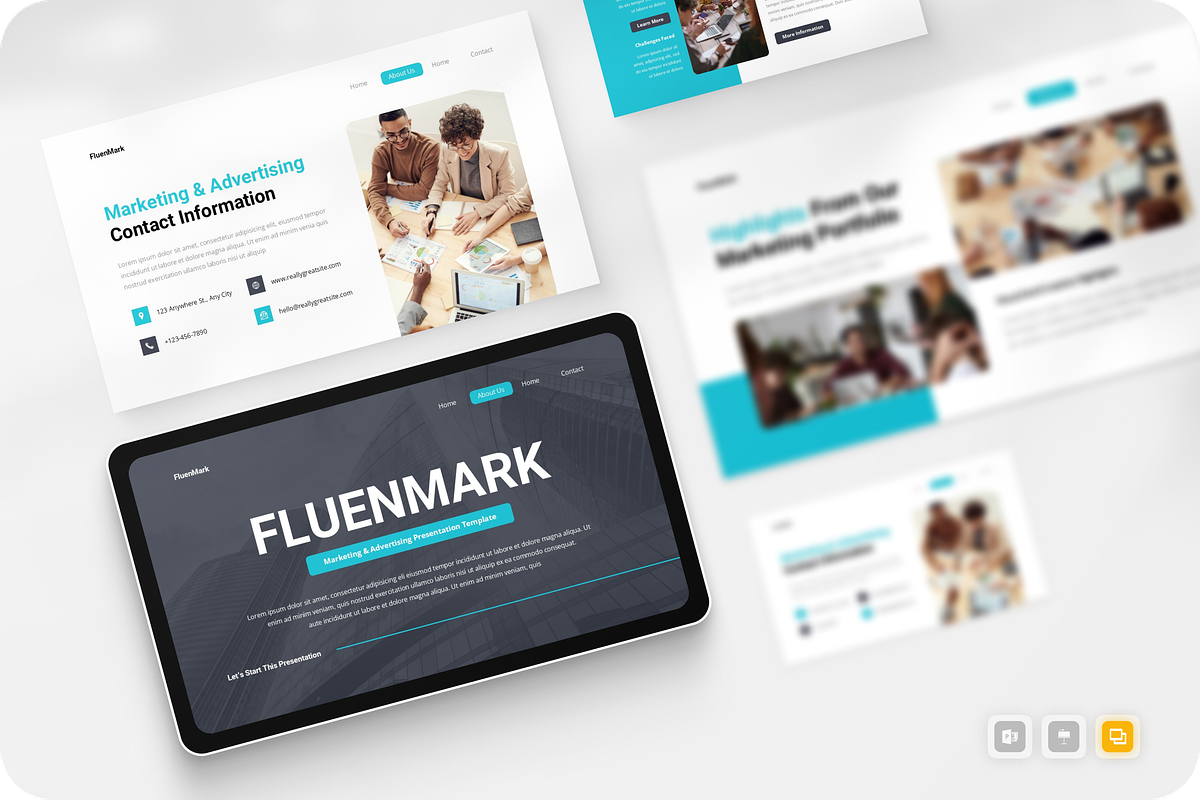 Marketing & Advertising Google Slide, a Presentation Template by Annora Studio (Photo 1 of 5)
