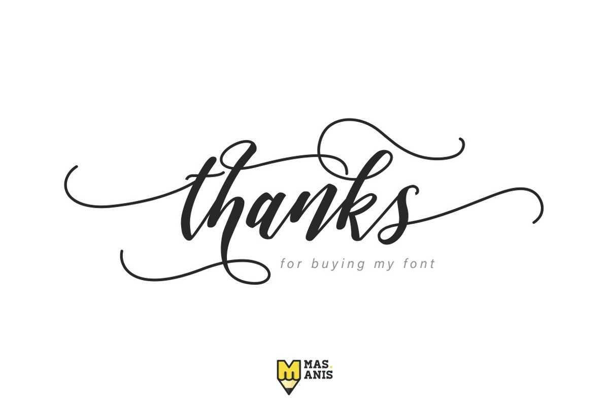 Daniesha - Romantic Font Script, a Script Font by Masanis (Photo 11 of 11)