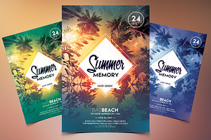 Summer Memory - PSD Flyer Template, a Flyer Template by PixelsDesign