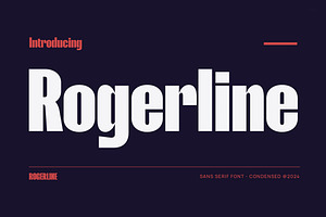 Rogerline - Modern Condensed Sans