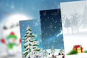 Christmas Landscape Background, a Decorative Illustration by Digital Studio (Thumbnail 2 of 3)