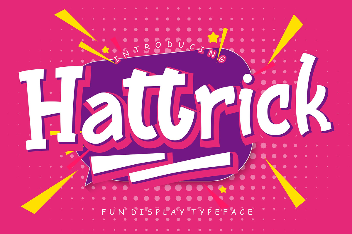 Hattrick Fun Children Typeface, a Sans Serif Font by Creatype Studio (Photo 1 of 9)