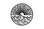 Mountain Sun Circle Design Bundle, an Illustration by Creativeshirt (Thumbnail 22 of 31)