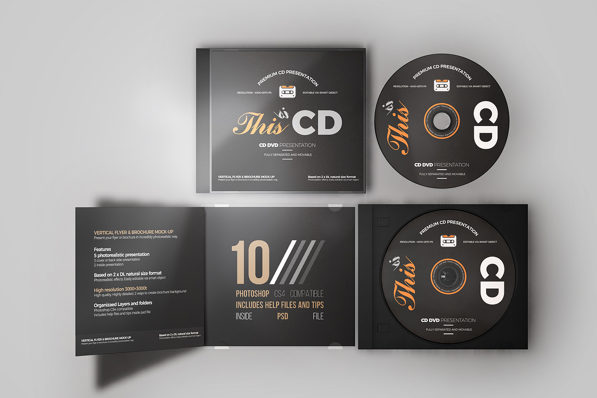 CD/DVD Album Mock-up 4, a Product Mockup by Nevada63 (Photo 3 of 4)