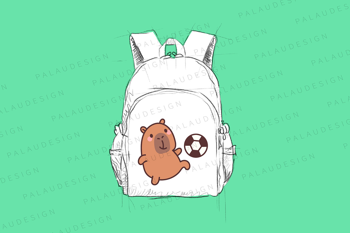 Cute Capybara Sporty Style, a Sport Illustration by Palau (Photo 6 of 12)