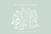 Botanical Brushes for Procreate, a Brush Add-On by Hewitt Avenue (Thumbnail 2 of 2)