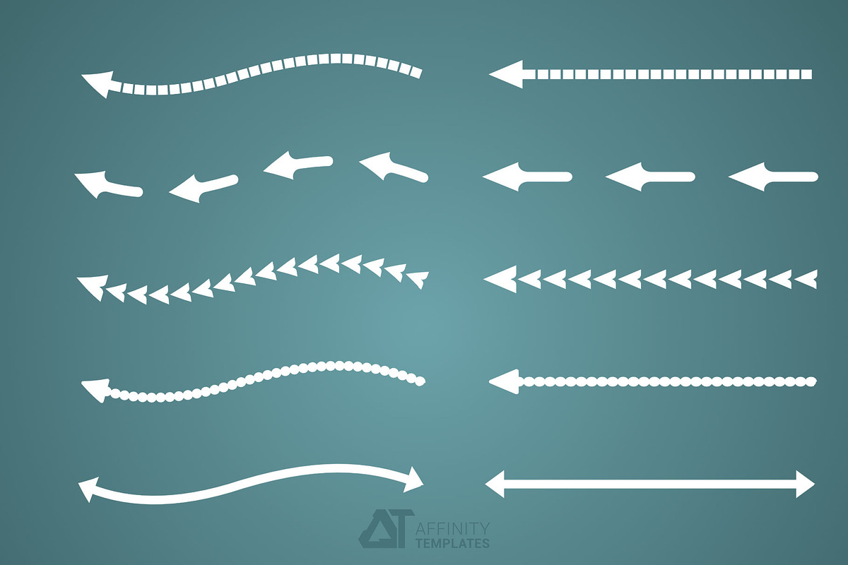 Arrow Stroke Brush for Affinity Apps, a Brush Add-On by Affinity Templates (Photo 6 of 7)