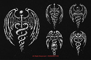 10 Bundle Dark Art Caduceus Snakes, an Illustration by Morspective (Thumbnail 3 of 7)