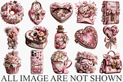 Valentine Day Clipart Girly Clipart, an Illustration by Canvas Craft (Thumbnail 3 of 6)