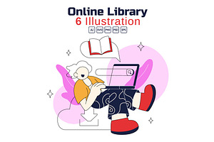6 Online Library Vector Illustration