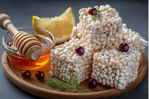 Close up, a side view of puffed rice, a Food & Drink Photo by ZinetroN