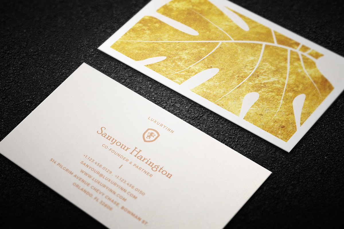 Stylish Gold Minimal Business Card, a Business Card Template by GraphicsEgg (Photo 5 of 5)