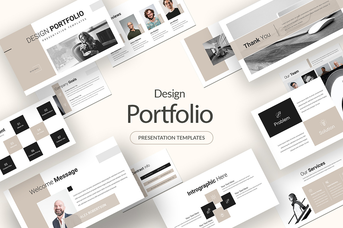 Portfolio Presentation Template, a Presentation Template by Pixelpick (Photo 1 of 4)