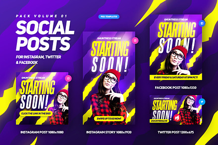Social Posts Pack Volume 01
