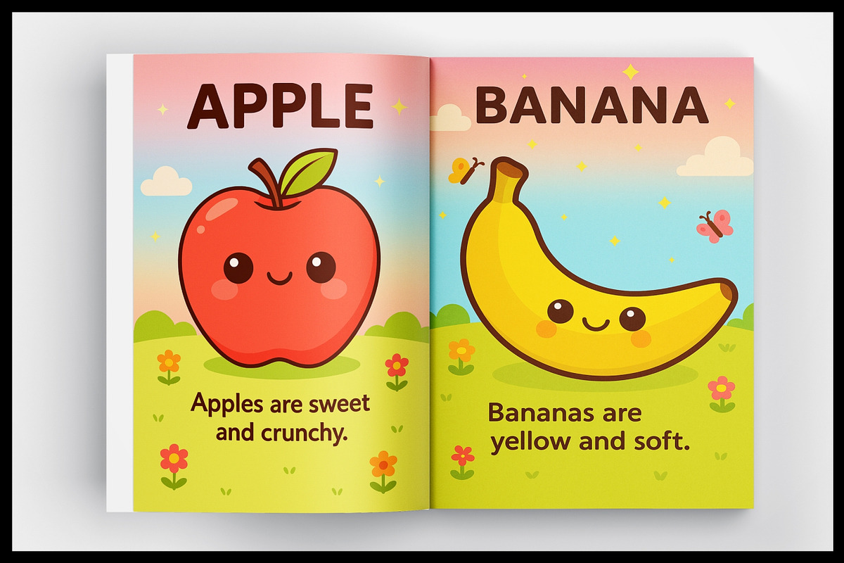My First Fruits Book for Kids, a Stationery Template by Designmela01 (Photo 4 of 8)