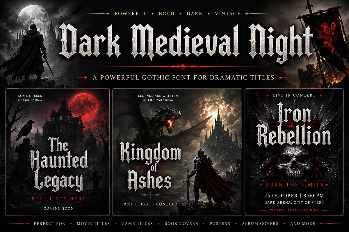Nightforge Gothic, a Blackletter Font by Wow Magic (Photo 6 of 6)