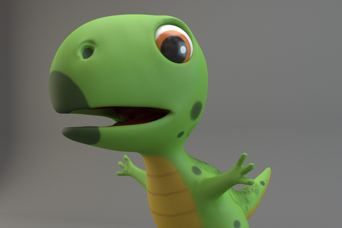 Cartoon Dinosaur, an Animal 3D Model by XYZ Space (Photo 3 of 6)