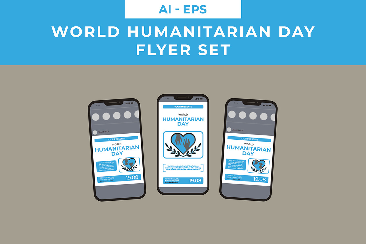 World Humanitarian Day Flyer Set preview 2