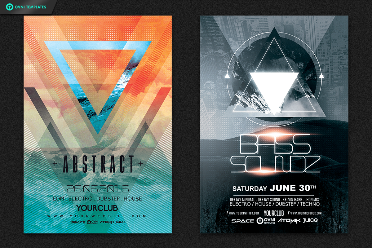 18 MINIMAL Flyer Bundle, a Flyer Template by OVNI-TEMPLATES (Photo 4 of 10)