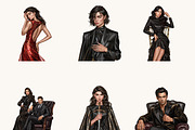 Mafia Romance Clipart Bundle, a Person Illustration by BusyDaydesign (Thumbnail 6 of 9)