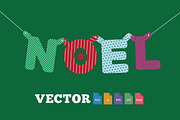 Noel Holiday Type String Banner, an Object Graphic by cvcreative (Thumbnail 1 of 2)