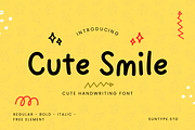 Cute Smile Handwriting Font, a Handwritten Font by Suntype | Sunshine Std (Thumbnail 1 of 10)