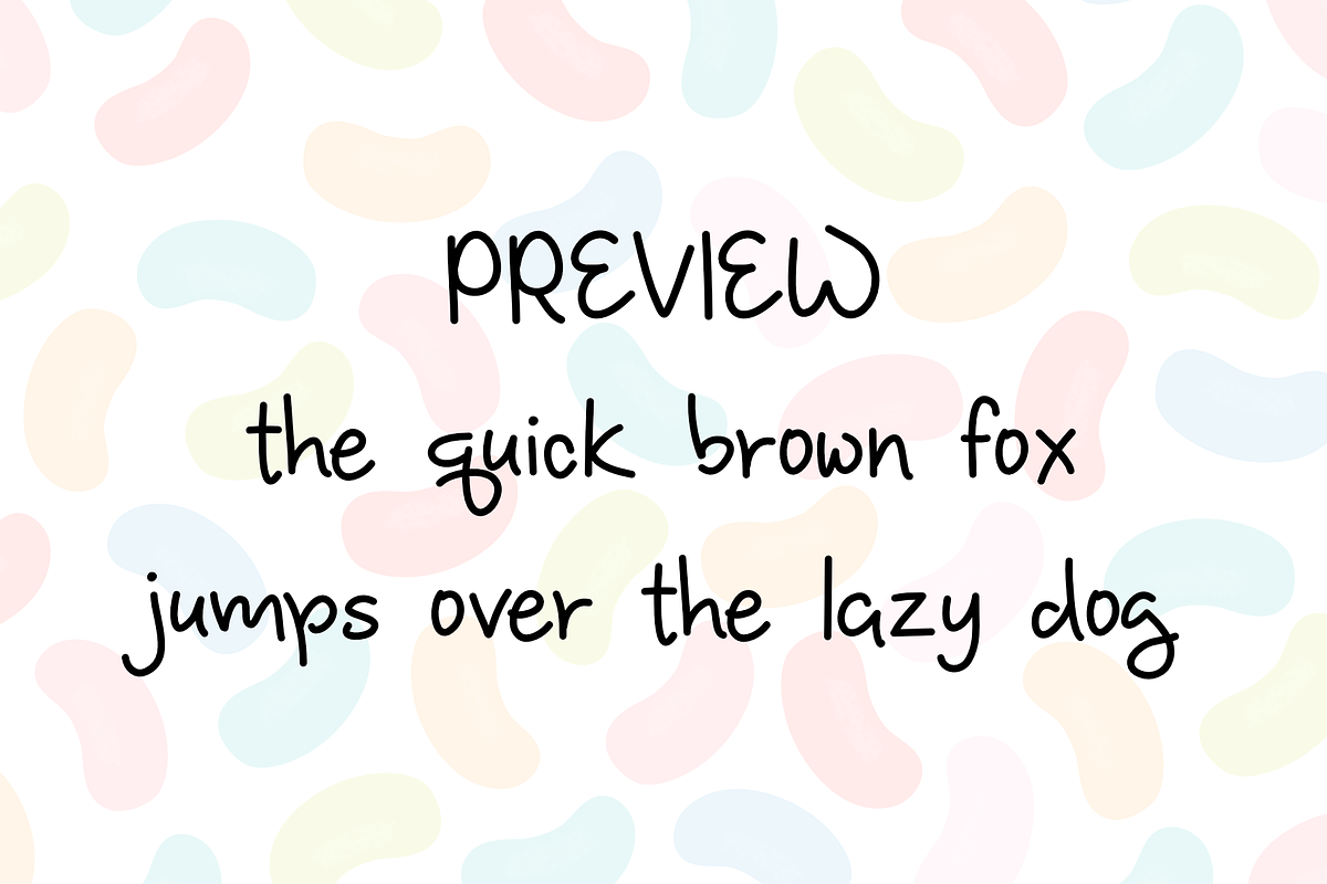 Jellybean | a cute handwritten font, a Handwritten Font by Design av MAD (Photo 2 of 6)