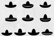 Sombrero Silhouette SVG, an Object Illustration by newminddesign (Thumbnail 1 of 3)