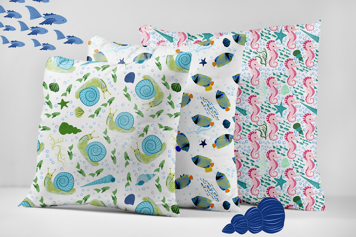 Underwater World Pattern, a Pattern Graphic by Michiru13 (Photo 8 of 19)