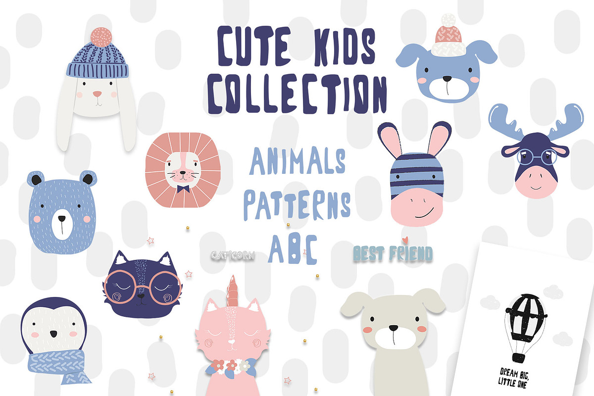 Cute kids nursery collection, an Animal Illustration by Viktoria Siarova (Photo 1 of 5)