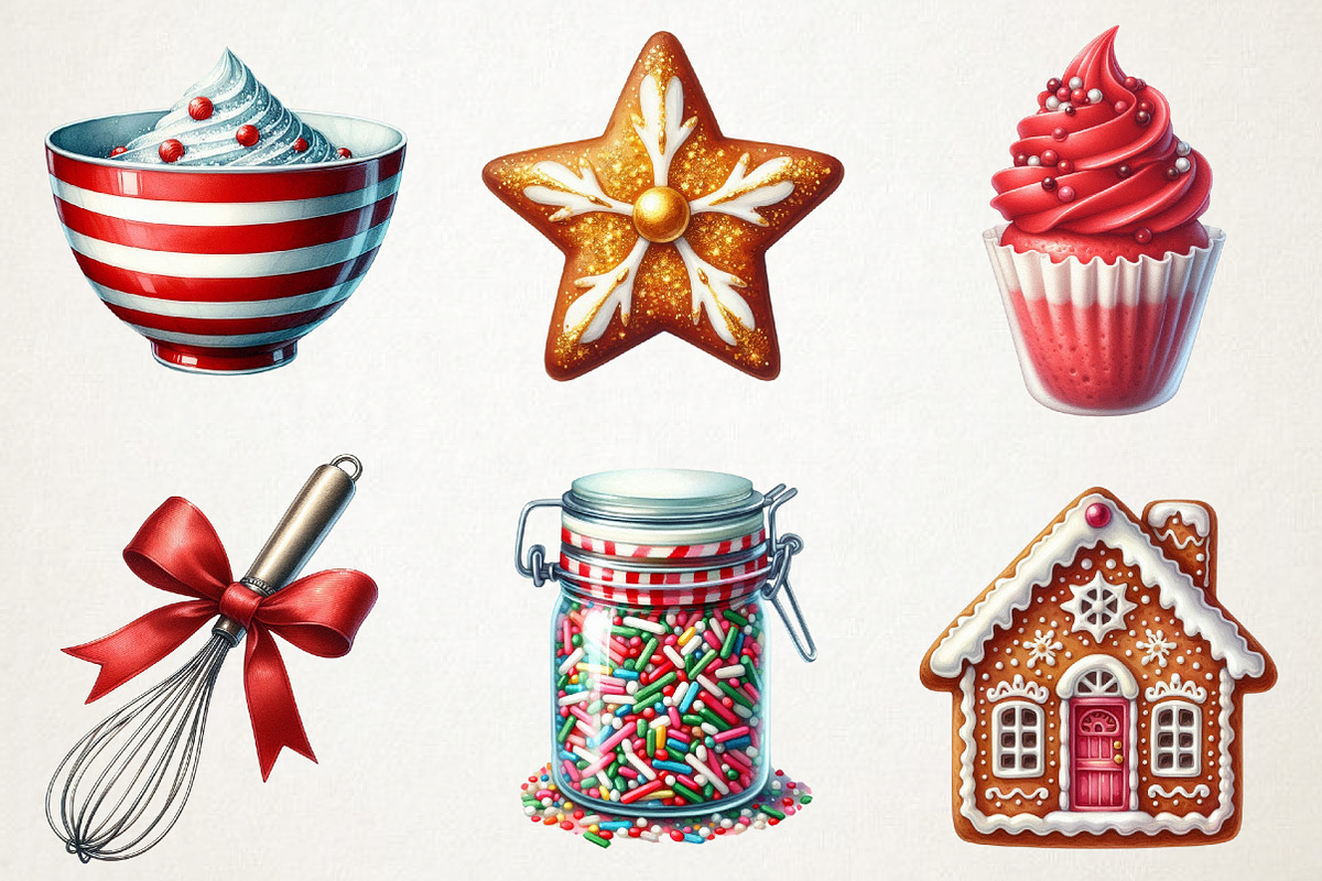 Holiday Baking Tools & Cookies Clipa, an Illustration by RobertsArt (Photo 6 of 7)