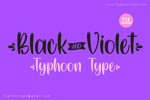 Black And Violet Font