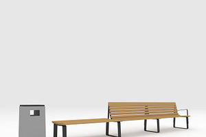 3D Model Bench Park 52