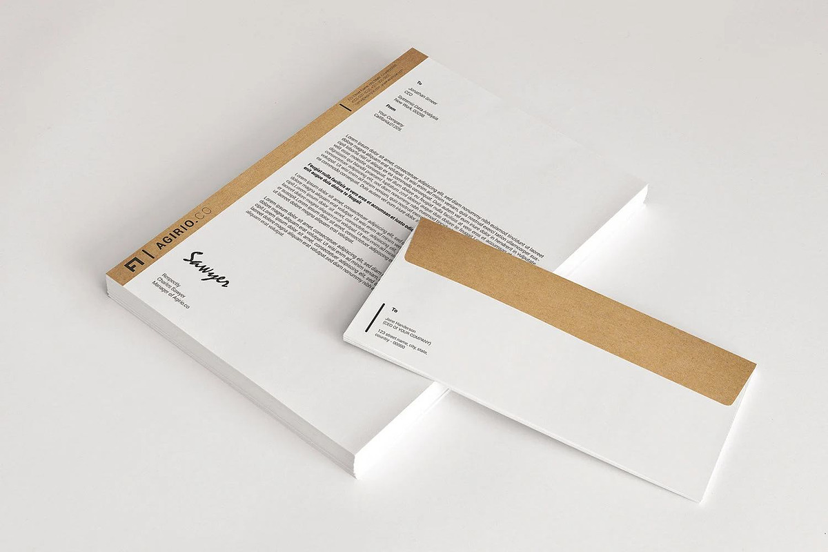Minimal Corporate Stationery Design, a Stationery Template by retrographix (Photo 2 of 5)