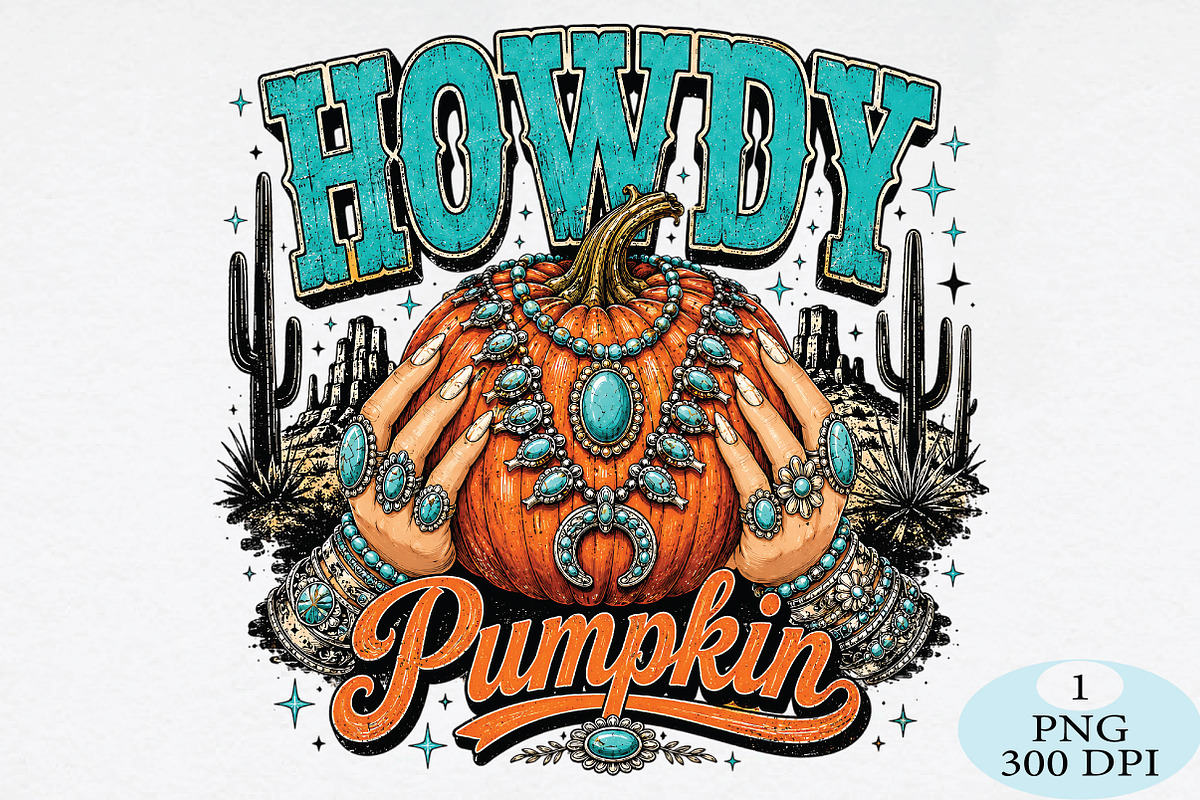 Howdy Pumpkin Png, a Seasonal Illustration by Daily.Designs (Photo 1 of 5)