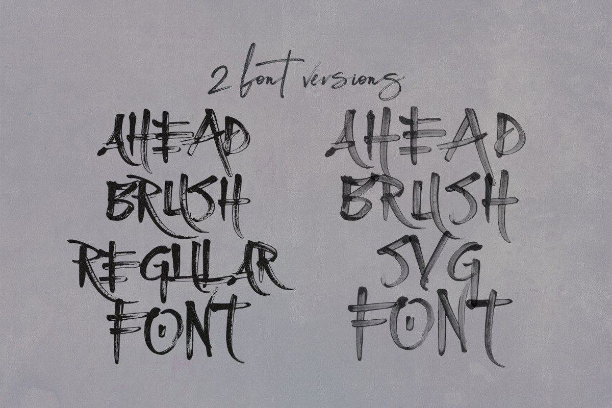 Ahead Brush SVG Font, a Font by Cruzine (Photo 3 of 7)