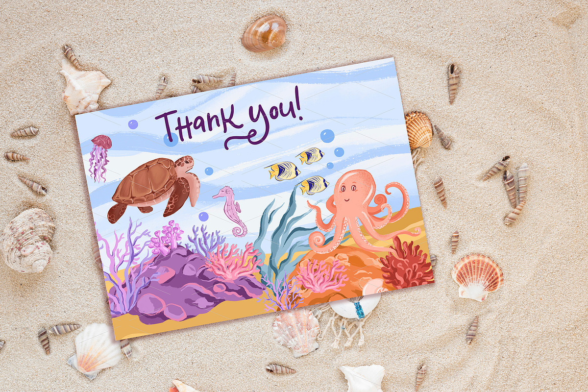 Fabulous Ocean-Graphic Set, an Animal Illustration by Irina Diasli (Photo 12 of 12)