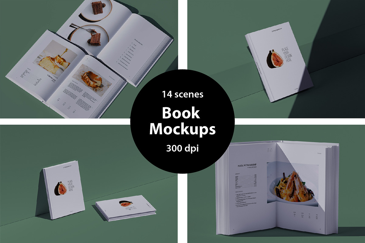 Realistic Book Mockups, a Print Template by Juliya Eva (Photo 1 of 14)
