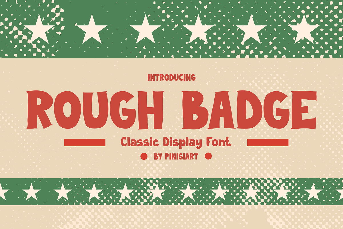 ROUGH BADGE – Classic Display Font, a Sans Serif Font by Pinisi ART (Photo 2 of 2)