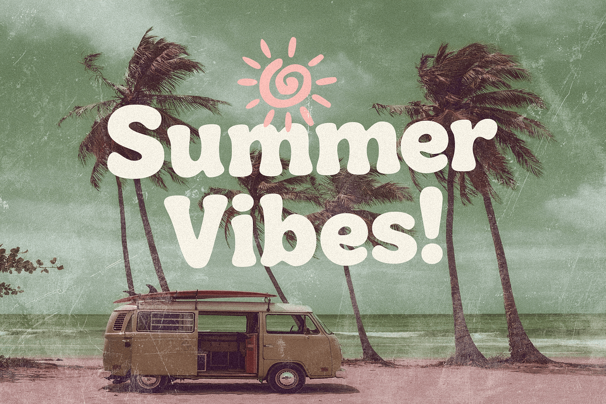 Sunday Bubbly - Bold Retro Font, a Serif Font by Pixesia Studio (Photo 13 of 15)