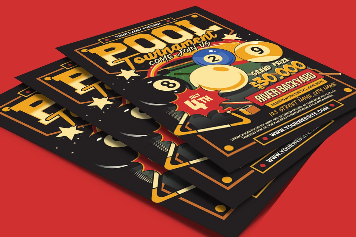 Billiard Tournament Flyer Template, a Flyer Template by Muhamad Iqbal hidayat (Photo 4 of 4)